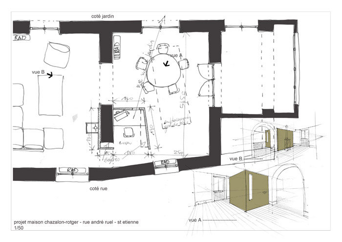 plan bureau, salle � manger