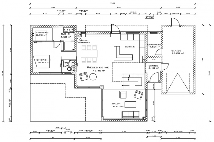 Villa Setoise : Plan Rdc