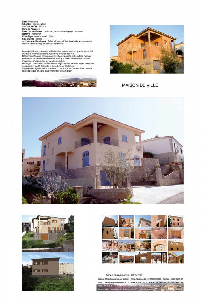 Maison de Ville ecologique en Corse