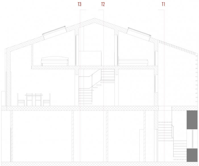 Casa Fleri : Coupe longitudinale