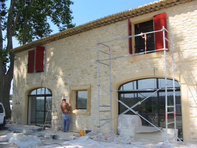 RENOVATION D'UNE MAISON VIGNERONNE : EN COURS TX.JPG